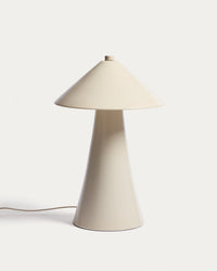 Lampe de table Ceren en céramique beige, 54 cm