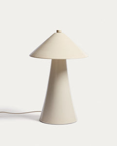 Lampe de table Ceren en céramique beige, 54 cm