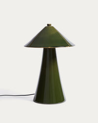 Lampe de table Ceren en céramique verte, 54 cm