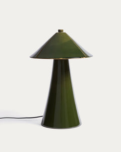 Lampe de table Ceren en céramique verte, 54 cm