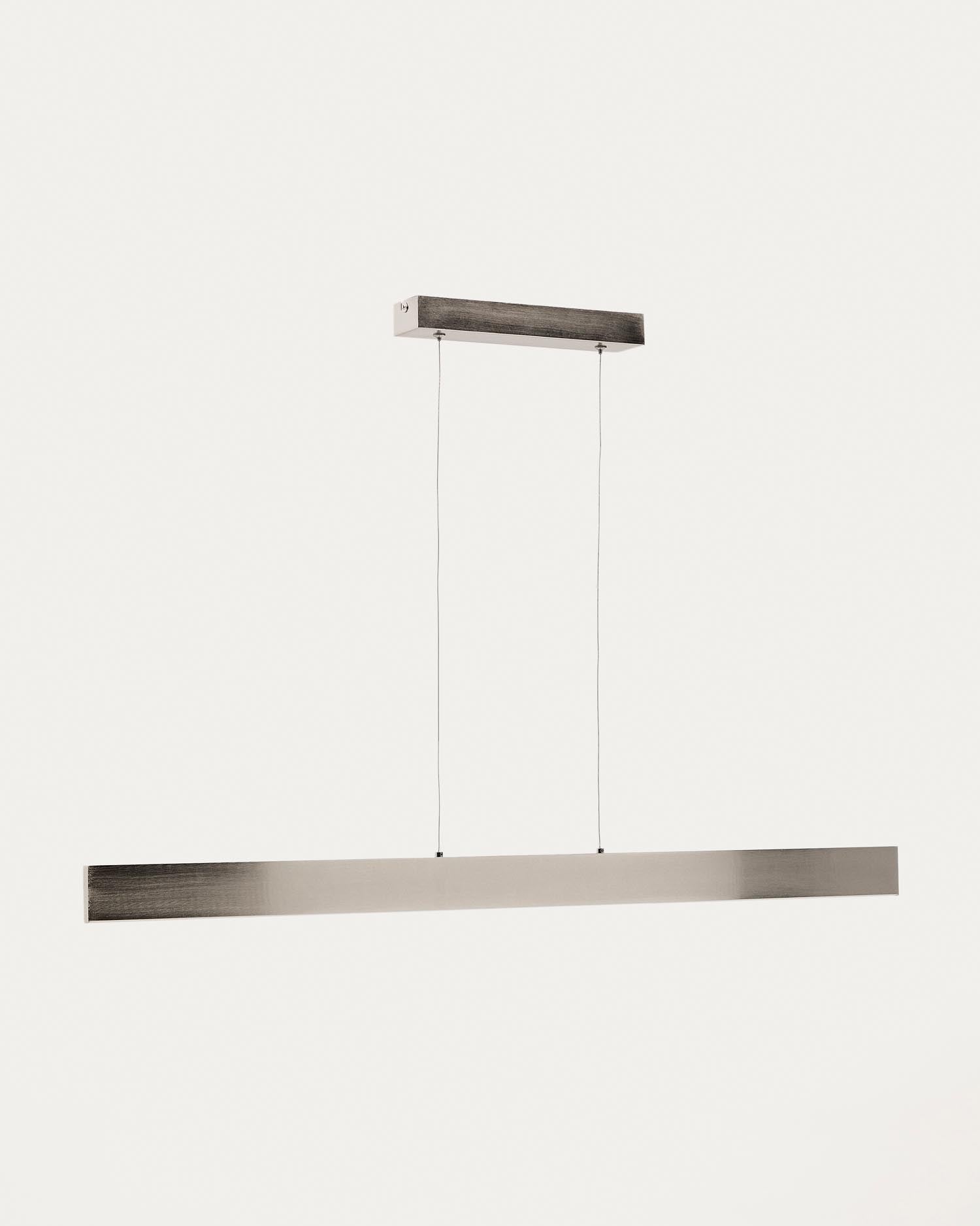 Pendelleuchte Boadella aus Aluminium mit gebürstetem, silberfarbenem Finish in Silber präsentiert im Onlineshop von KAQTU Design AG. Pendelleuchte ist von Kave Home
