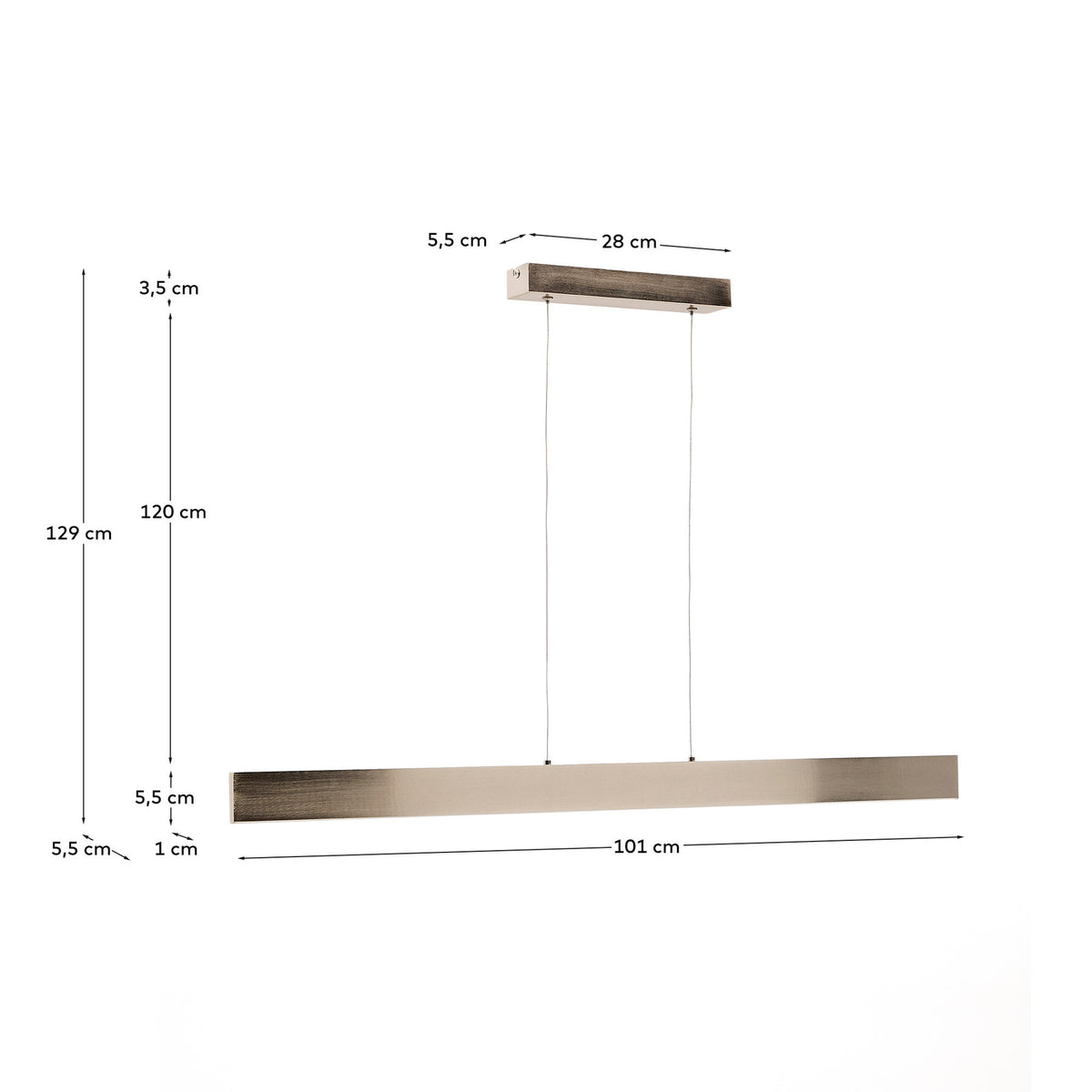 Pendelleuchte Boadella aus Aluminium mit gebürstetem, silberfarbenem Finish in Silber präsentiert im Onlineshop von KAQTU Design AG. Pendelleuchte ist von Kave Home