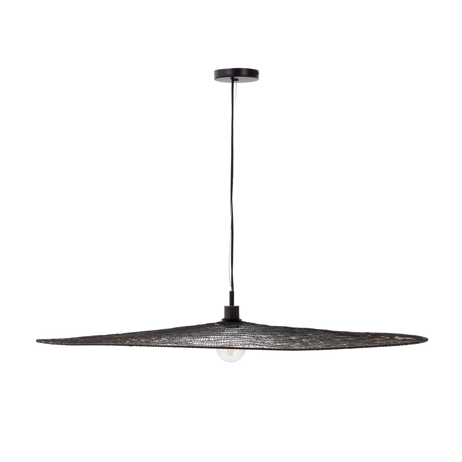 Deckenleuchte Makai aus Metall mit schwarzem Finish Ø 100 cm in Schwarz präsentiert im Onlineshop von KAQTU Design AG. Deckenleuchte ist von Kave Home