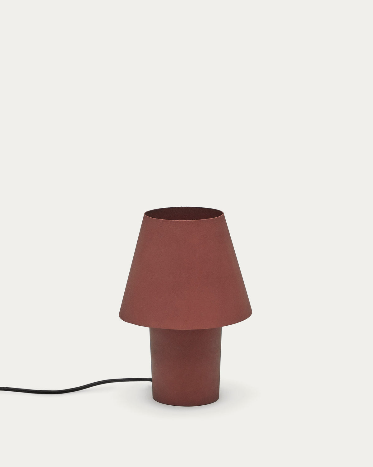 Lampada da tavolo Canapost realizzata in metallo con finitura terracotta