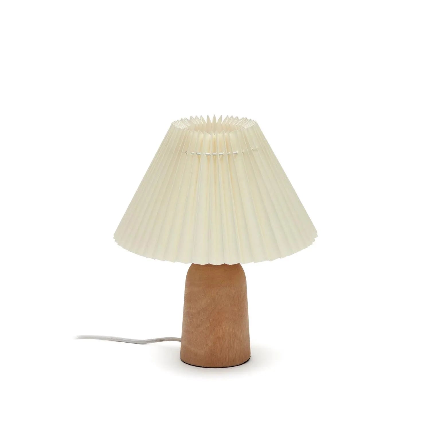 Benicarlo Tischlampe aus Holz mit Finish in Natur und Beige UK in Beige präsentiert im Onlineshop von KAQTU Design AG. Tischleuchte ist von Kave Home