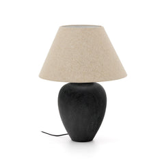 Mercadal table lamp made of ceramic with a black finish