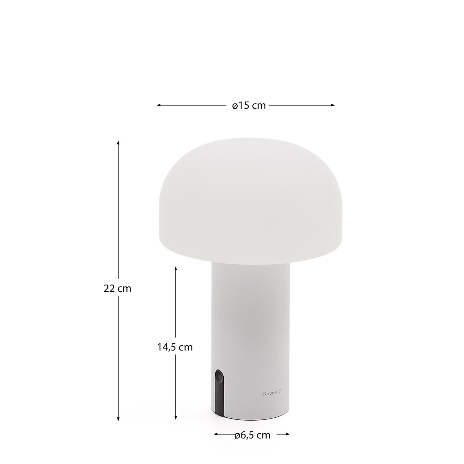 Outdoor Tischlampe Macar Stahl in Weiß in Weiß präsentiert im Onlineshop von KAQTU Design AG. Tischleuchte ist von Kave Home