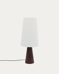 Tischleuchte Amire aus Holz mit dunklem Finish