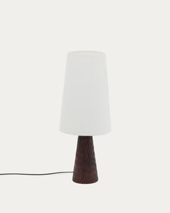 Tischleuchte Amire aus Holz mit dunklem Finish