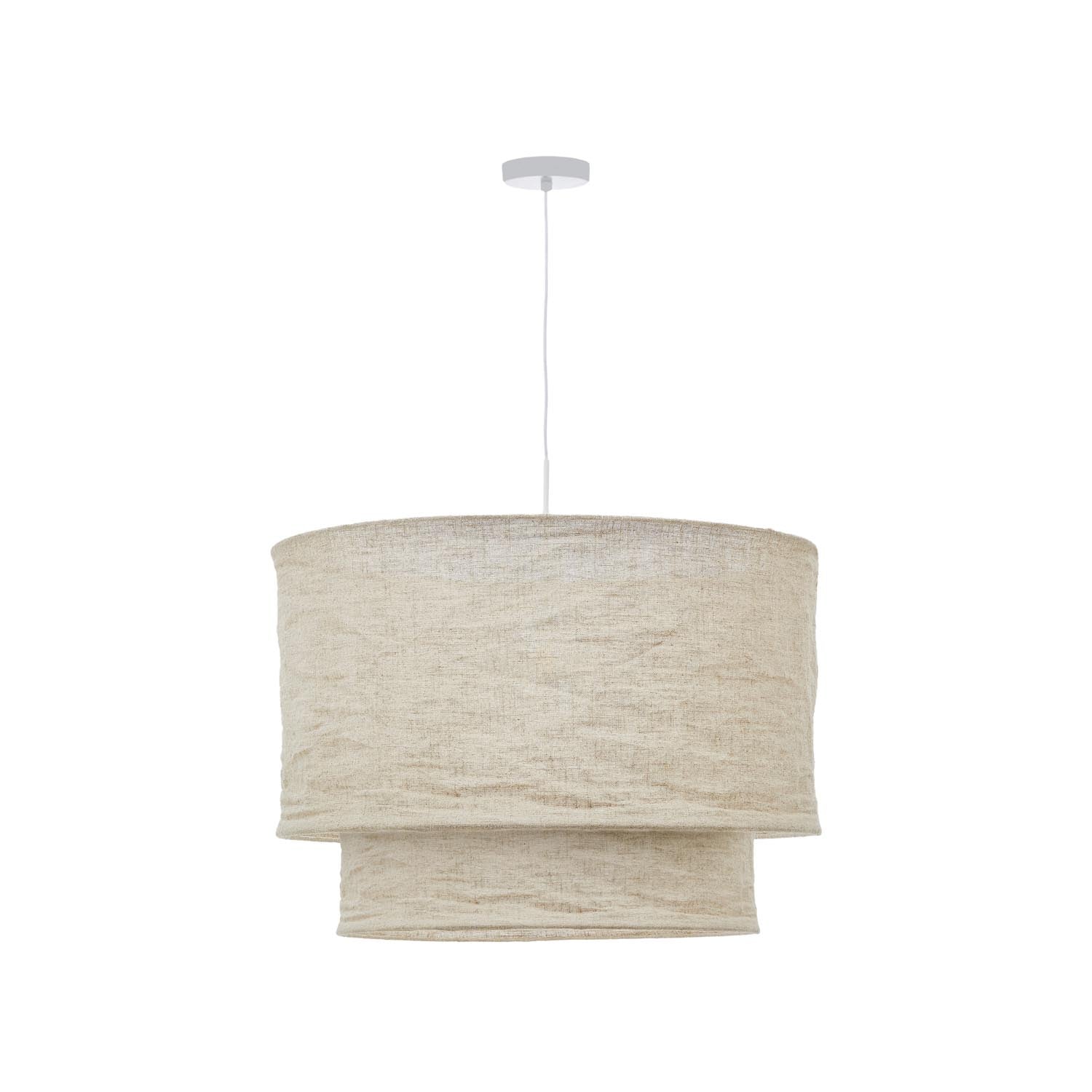 Mariela Schirm für Deckenlampe aus Leinen mit beigem Finish Ø 60 x 40 cm in Natur präsentiert im Onlineshop von KAQTU Design AG. Lampenschirm ist von Kave Home