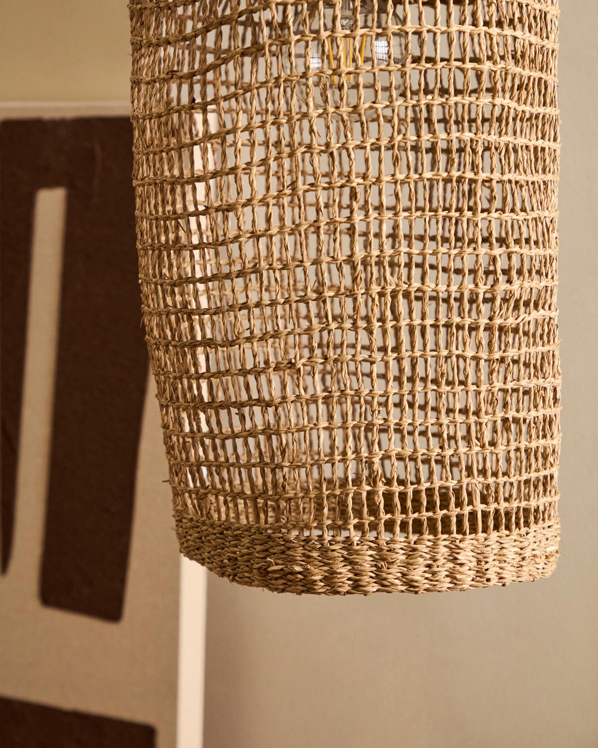 Laiar Schirm für Deckenlampe aus Rattan mit naturfarbenem Finish Ø 27 cm in Natur präsentiert im Onlineshop von KAQTU Design AG. Lampenschirm ist von Kave Home
