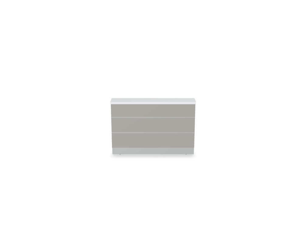 Valde LA16L - modulare Empfangstheke in Weiss Pastell präsentiert im Onlineshop von KAQTU Design AG. Empfangsdesk ist von Mdd