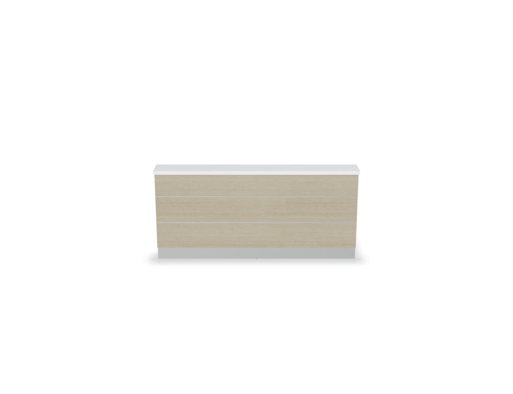 Valde LAL23L - modulare Empfangstheke in Weiss Pastell präsentiert im Onlineshop von KAQTU Design AG. Empfangsdesk ist von Mdd