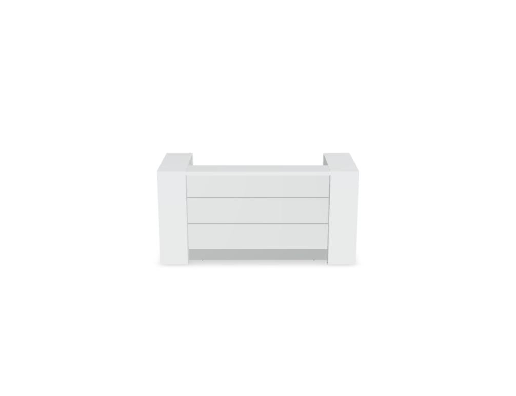 Valde LAV02L - modulare Empfangstheke in Weiss Pastell präsentiert im Onlineshop von KAQTU Design AG. Empfangsdesk ist von Mdd