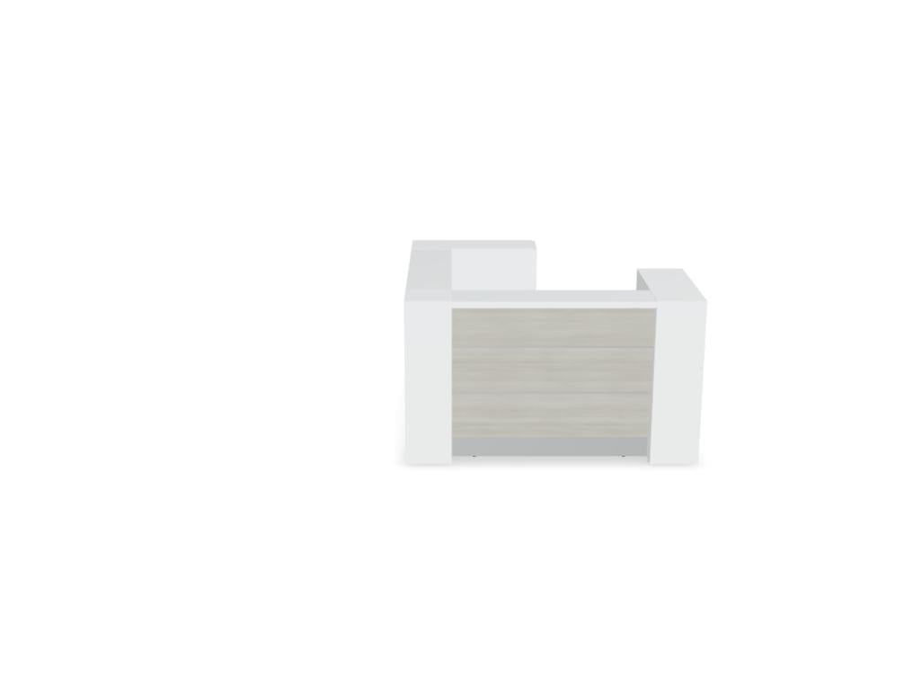 Valde LAV10L - modulare Empfangstheke in Weiss Pastell präsentiert im Onlineshop von KAQTU Design AG. Empfangsdesk ist von Mdd