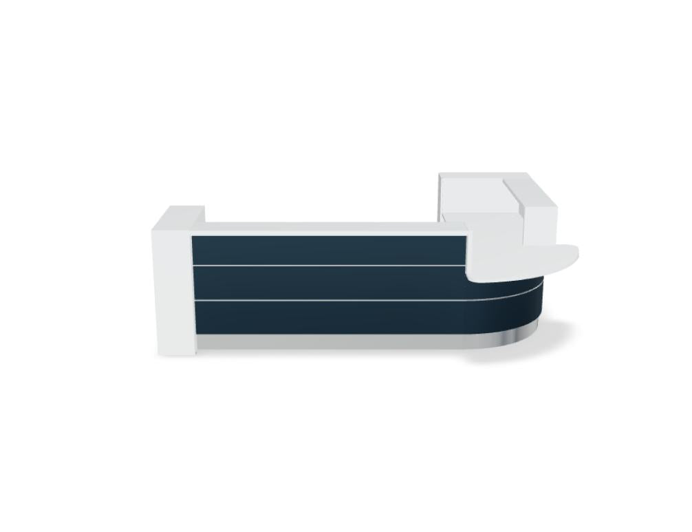 Valde LAV122L - modulare Empfangstheke in Weiss Pastell präsentiert im Onlineshop von KAQTU Design AG. Empfangsdesk ist von Mdd