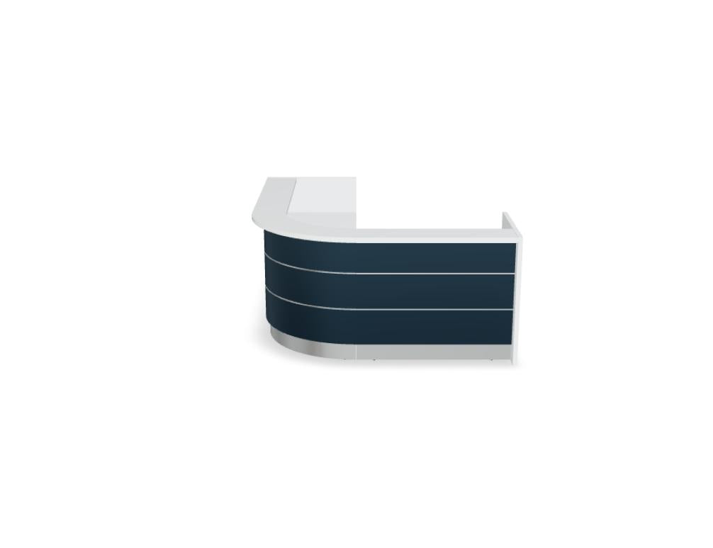 Valde LAV134L - modulare Empfangstheke in Weiss Pastell präsentiert im Onlineshop von KAQTU Design AG. Empfangsdesk ist von Mdd