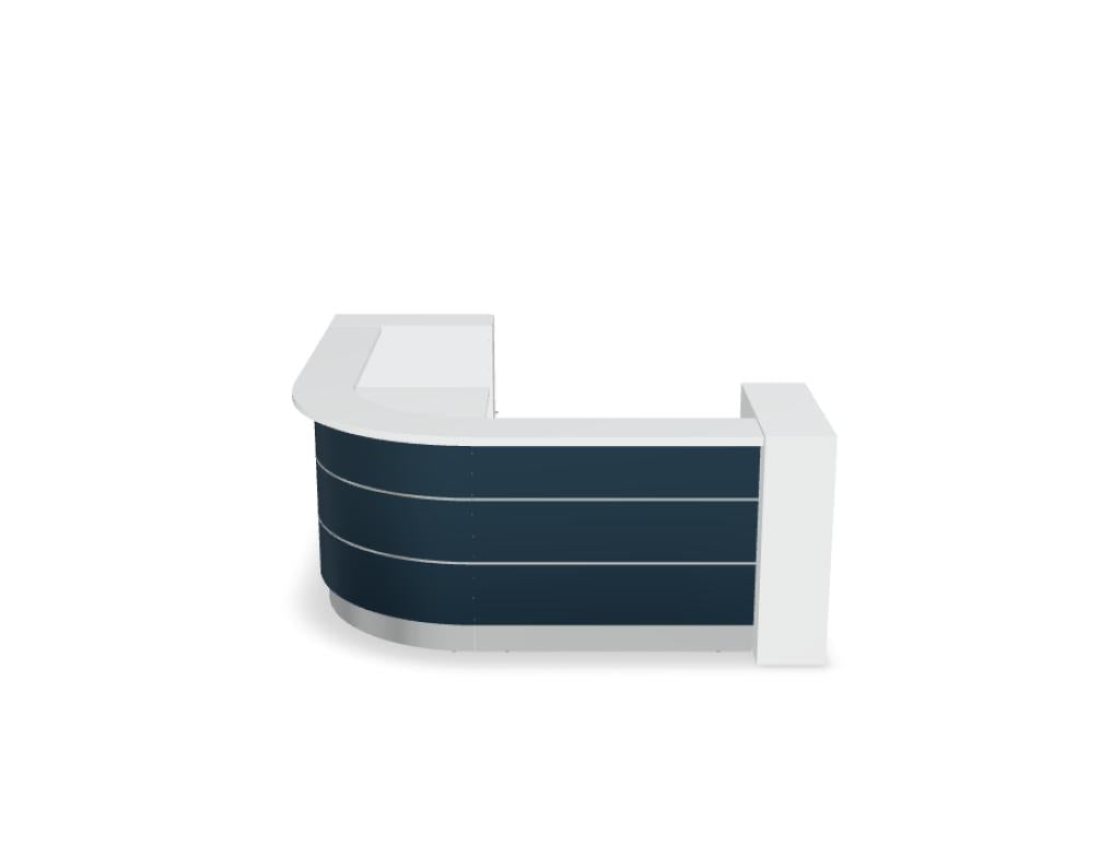 Valde LAV146L - modulare Empfangstheke in Weiss Pastell präsentiert im Onlineshop von KAQTU Design AG. Empfangsdesk ist von Mdd