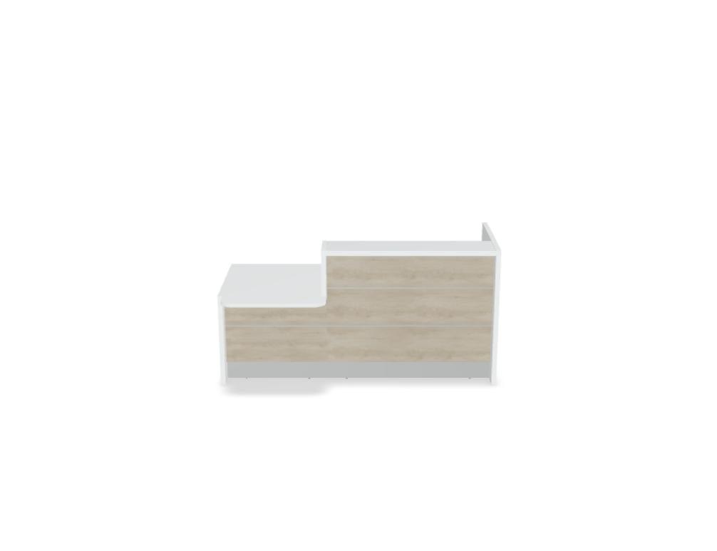 Valde LAV201L - modulare Empfangstheke in Weiss Pastell präsentiert im Onlineshop von KAQTU Design AG. Empfangsdesk ist von Mdd