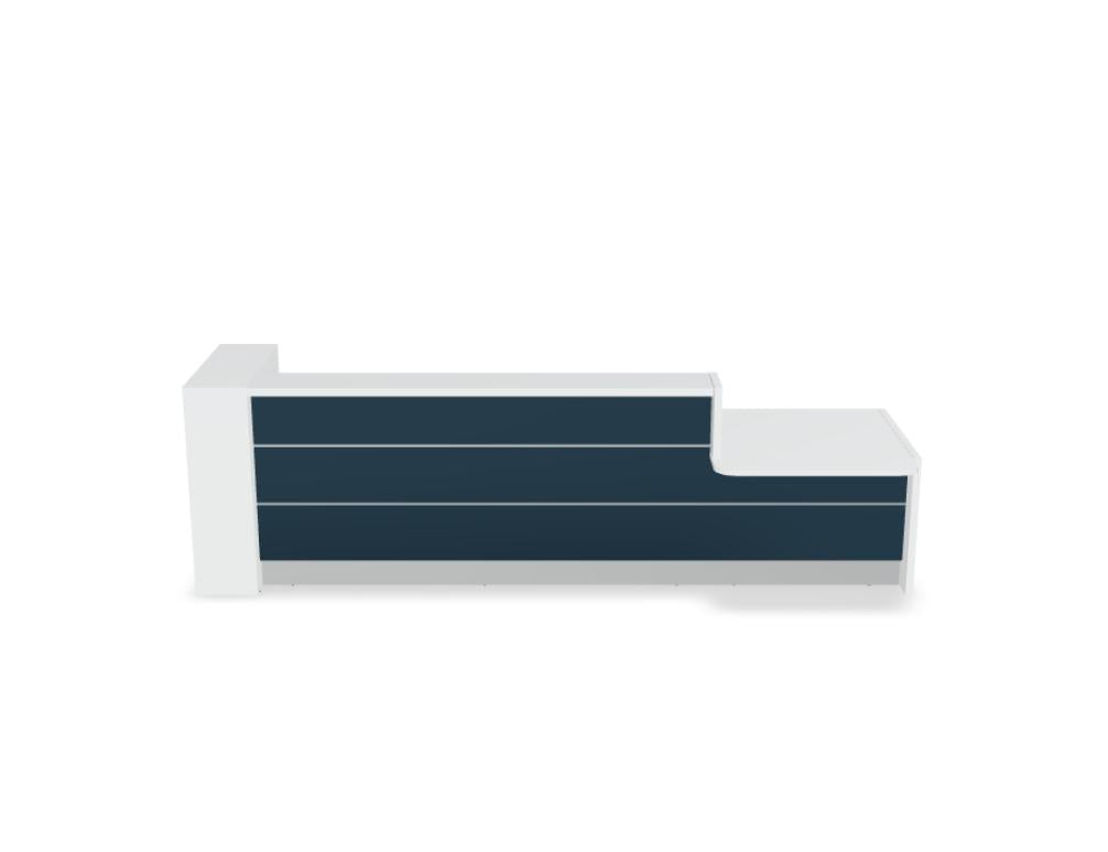 Valde LAV45L - modulare Empfangstheke in Weiss Pastell präsentiert im Onlineshop von KAQTU Design AG. Empfangsdesk ist von Mdd
