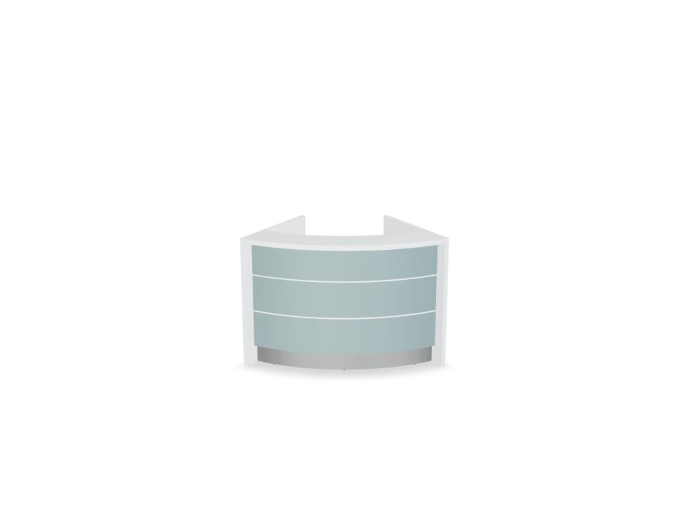 Valde LAV54L - modulare Empfangstheke in Weiss Pastell präsentiert im Onlineshop von KAQTU Design AG. Empfangsdesk ist von Mdd