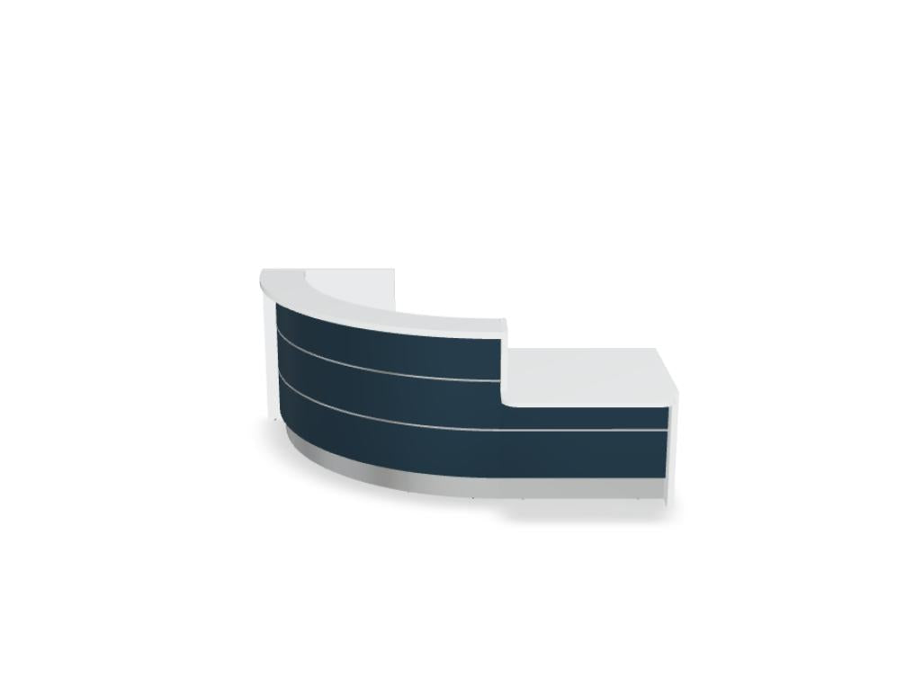 Valde LAV87L - modulare Empfangstheke in Weiss Pastell präsentiert im Onlineshop von KAQTU Design AG. Empfangsdesk ist von Mdd