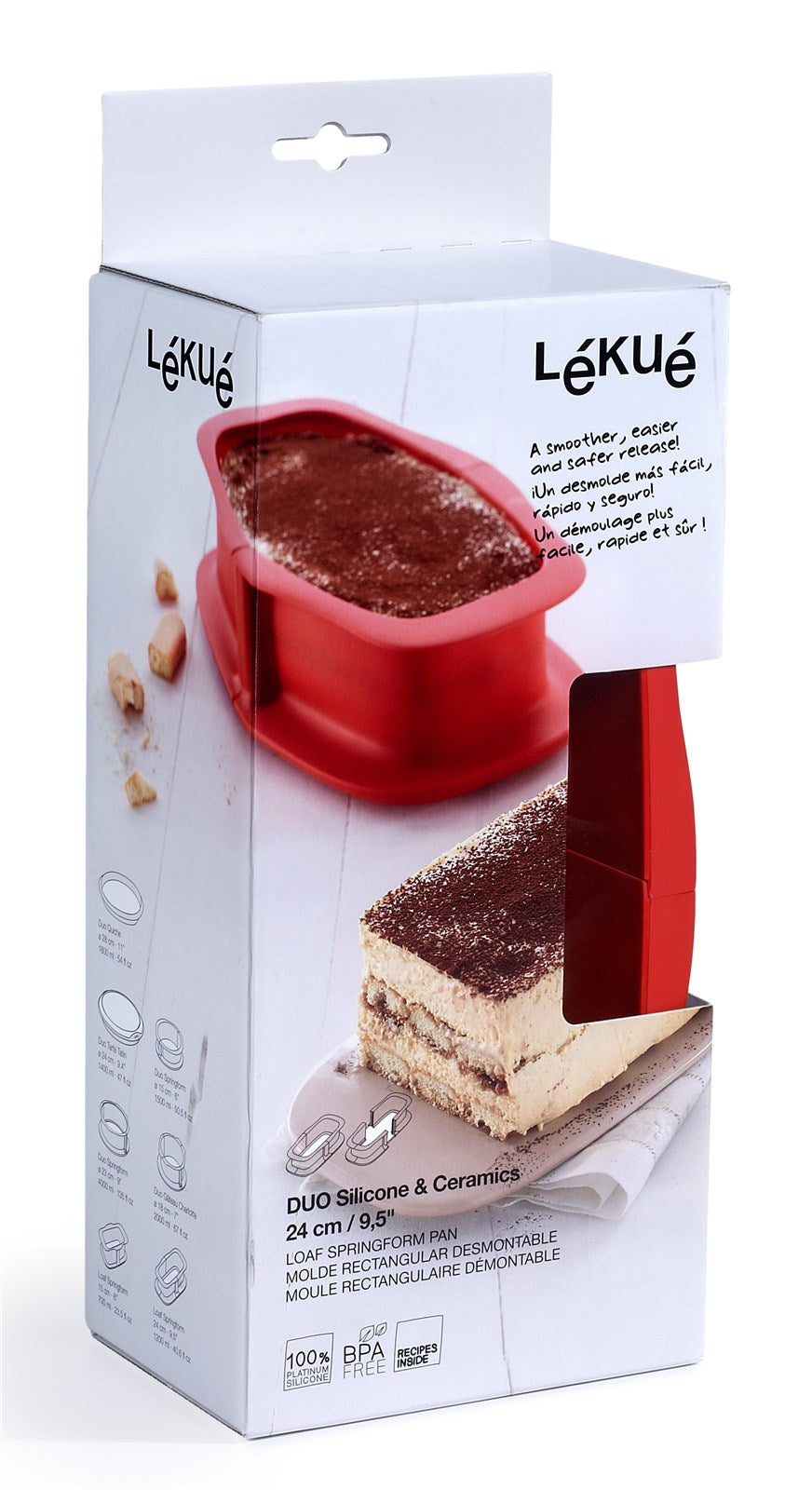 Backform Cake rot, 28x10 cm in  präsentiert im Onlineshop von KAQTU Design AG. Backen ist von Lékué
