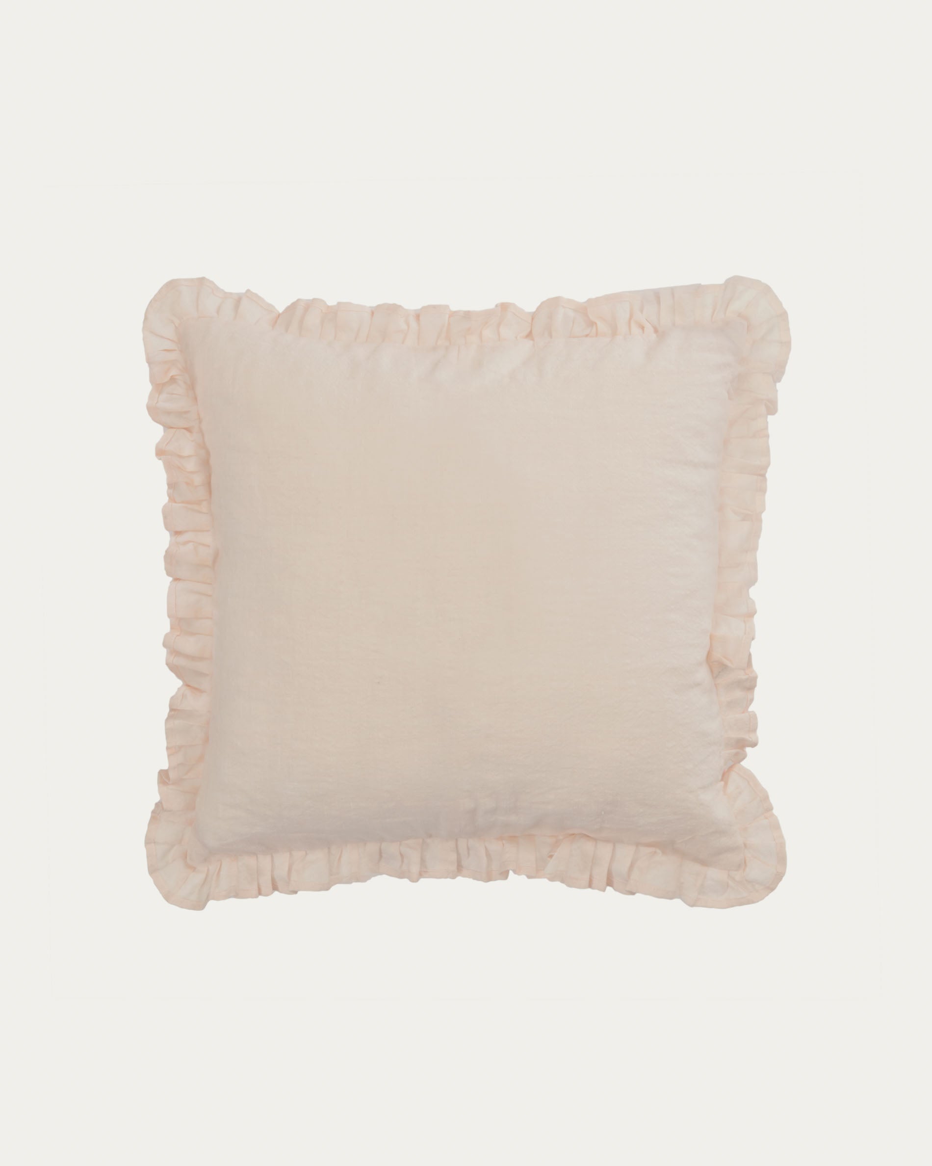 Nacha Kissenbezug aus Baumwolle und Leinen rosa 45 x 45 cm in Rosa präsentiert im Onlineshop von KAQTU Design AG. Deko Kissenbezug ist von Kave Home
