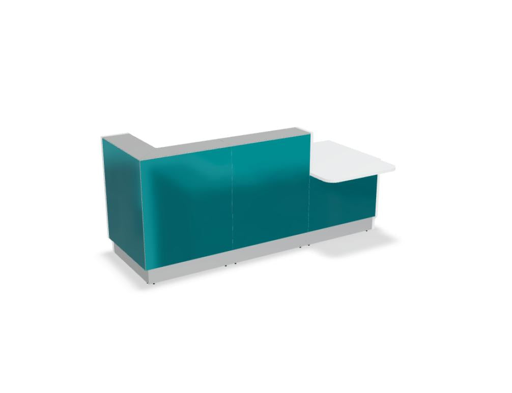 Linea LIN351L - modulare Empfangstheke in  präsentiert im Onlineshop von KAQTU Design AG. Empfangsdesk ist von Mdd