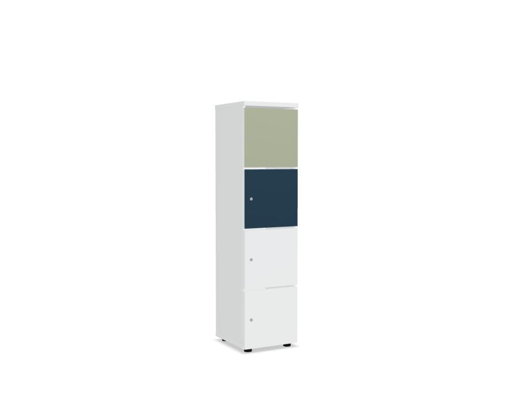 Locker Standard LOK04 - modulares aufbewahrungsystem in Weiss Pastell präsentiert im Onlineshop von KAQTU Design AG. Büroschrank ist von Mdd