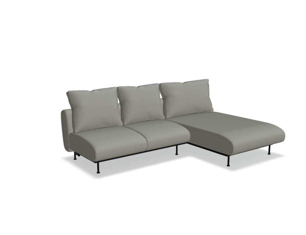 Lotus LTS05 - Sofa in Beige präsentiert im Onlineshop von KAQTU Design AG. L-Sofa rechts ist von Mdd