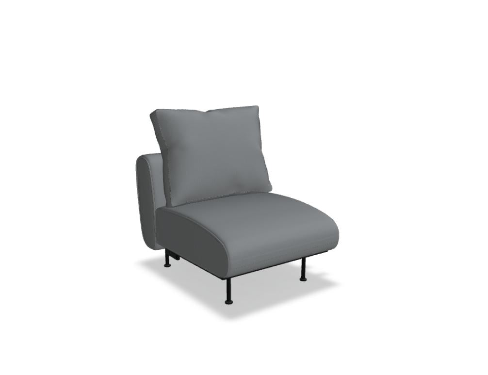 Lotus LTS1M - modular seating system in Grau präsentiert im Onlineshop von KAQTU Design AG. Modulares Sofa ist von Mdd