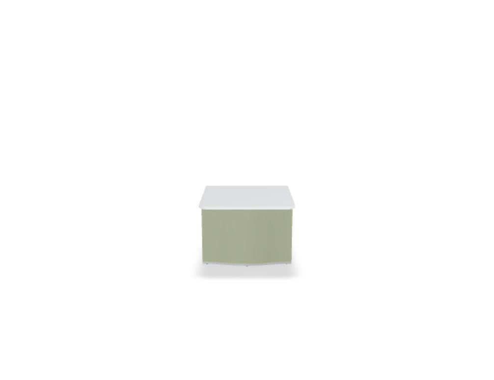 Wave LUV01 - Empfangstheke mit organischer Front in Weiss Pastell präsentiert im Onlineshop von KAQTU Design AG. Empfangsdesk ist von Mdd