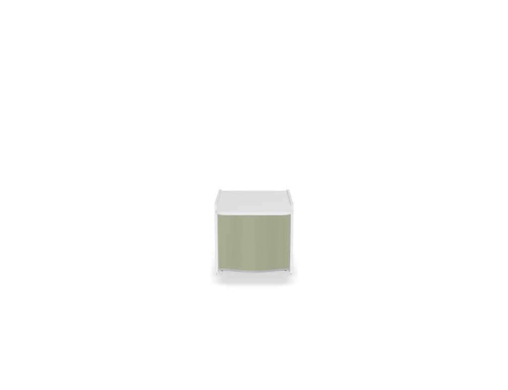 Wave LUV101 - Empfangstheke mit organischer Front in Weiss Pastell präsentiert im Onlineshop von KAQTU Design AG. Empfangsdesk ist von Mdd