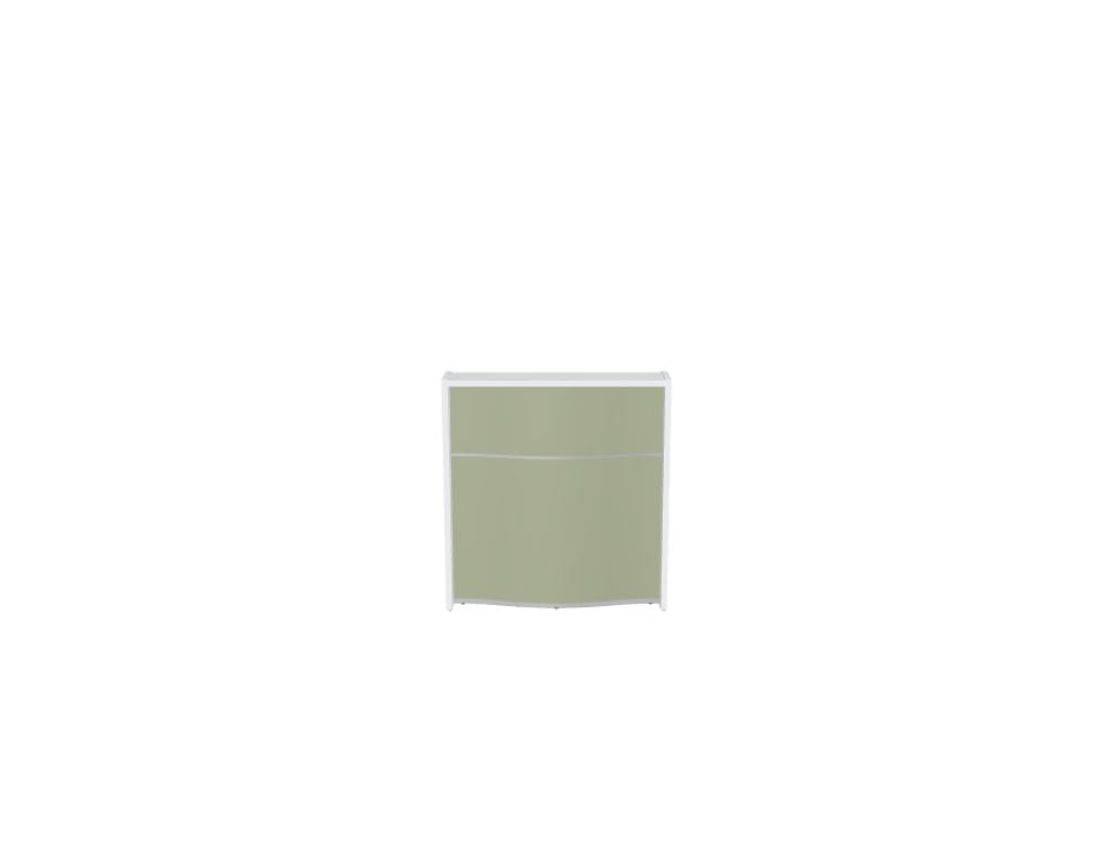 Wave LUV12 - Empfangstheke mit organischer Front in Weiss Pastell präsentiert im Onlineshop von KAQTU Design AG. Empfangsdesk ist von Mdd