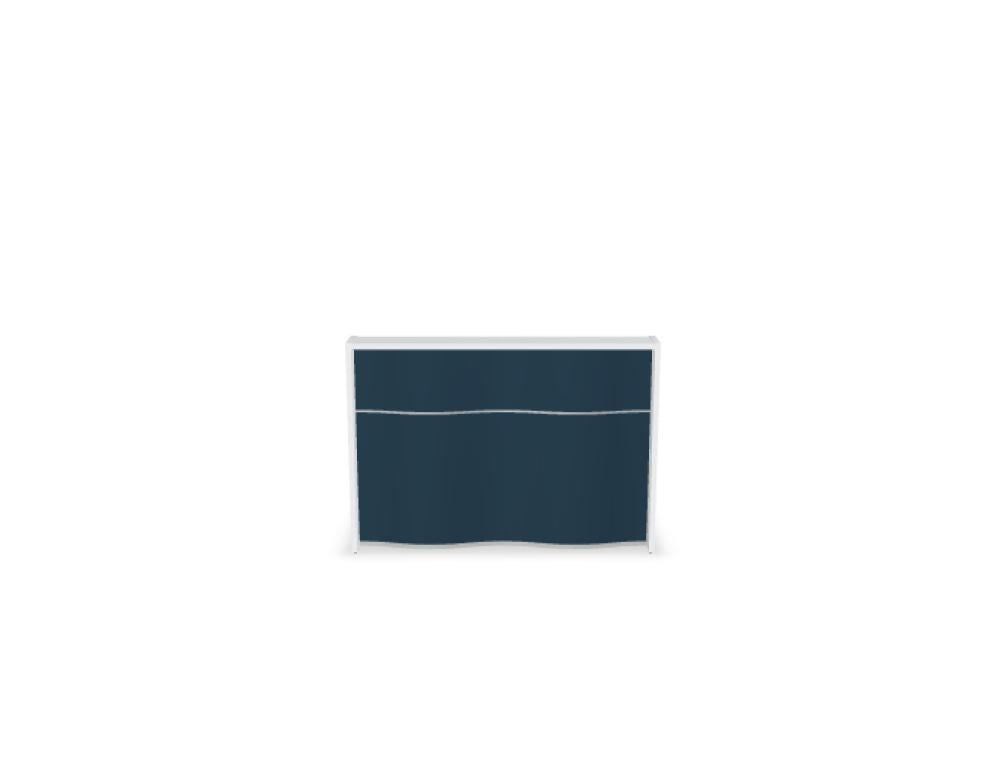 Wave LUV13 - Empfangstheke mit organischer Front in Weiss Pastell präsentiert im Onlineshop von KAQTU Design AG. Empfangsdesk ist von Mdd