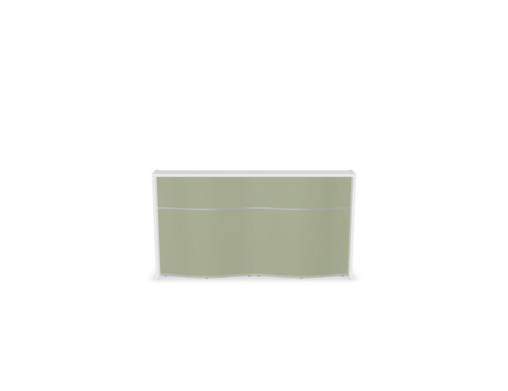 Wave LUV14 - Empfangstheke mit organischer Front in Weiss Pastell präsentiert im Onlineshop von KAQTU Design AG. Empfangsdesk ist von Mdd