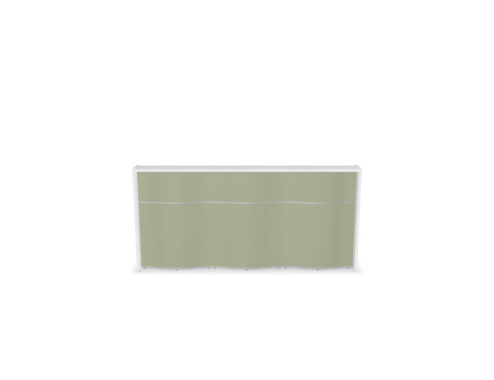 Wave LUV15 - Empfangstheke mit organischer Front in Weiss Pastell präsentiert im Onlineshop von KAQTU Design AG. Empfangsdesk ist von Mdd