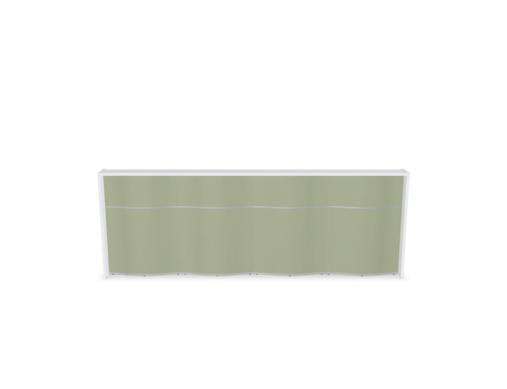 Wave LUV19 - Empfangstheke mit organischer Front in Weiss Pastell präsentiert im Onlineshop von KAQTU Design AG. Empfangsdesk ist von Mdd