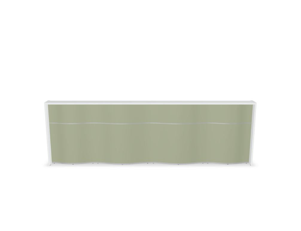 Wave LUV21 - Empfangstheke mit organischer Front in Weiss Pastell präsentiert im Onlineshop von KAQTU Design AG. Empfangsdesk ist von Mdd