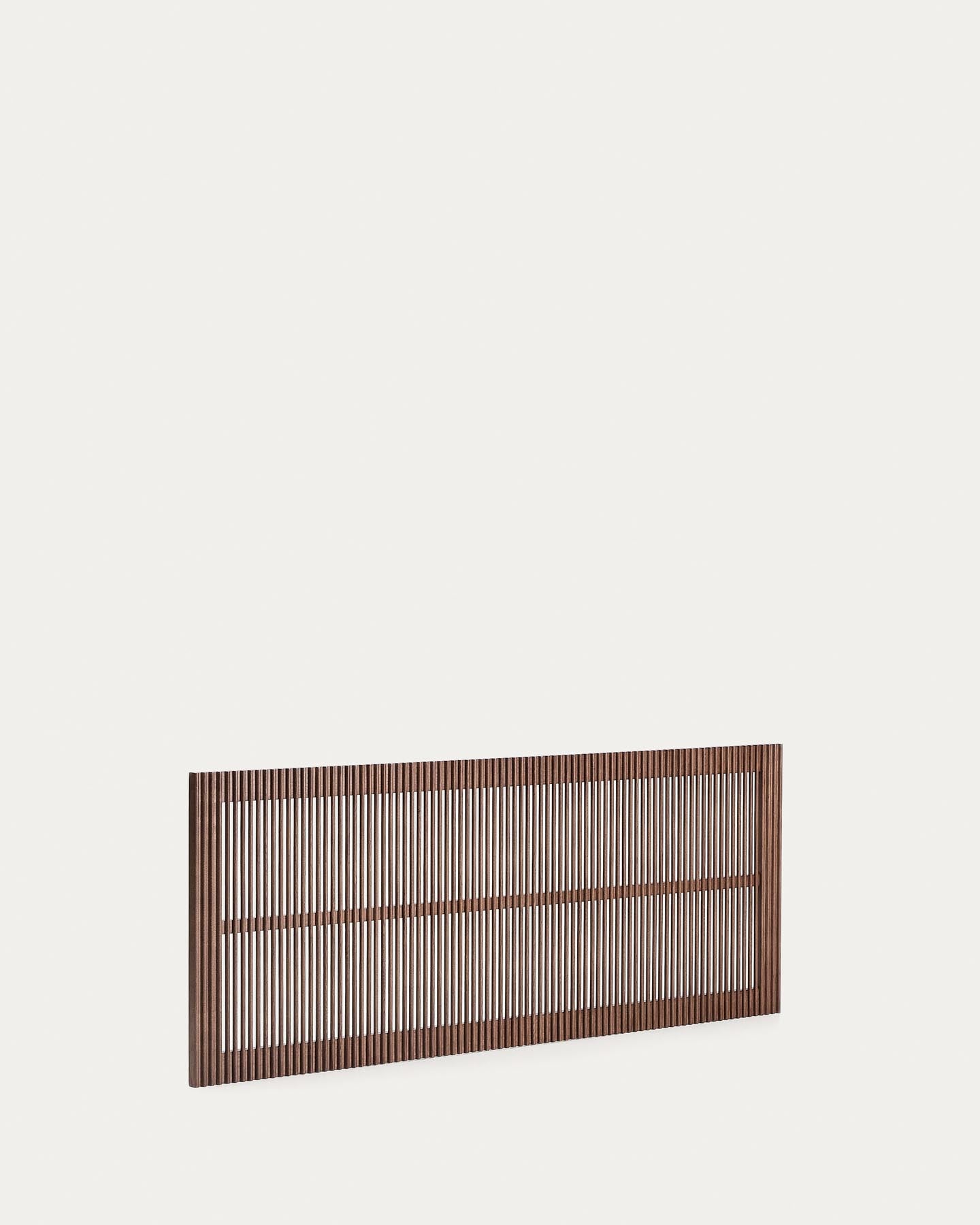 Bettkopfteil Beyla aus massivem Eschenholz mit nussbaumfarbenem Finish für 160-cm-Betten FSC 100% in Dunkelbraun präsentiert im Onlineshop von KAQTU Design AG. Zubehör Bett ist von Kave Home