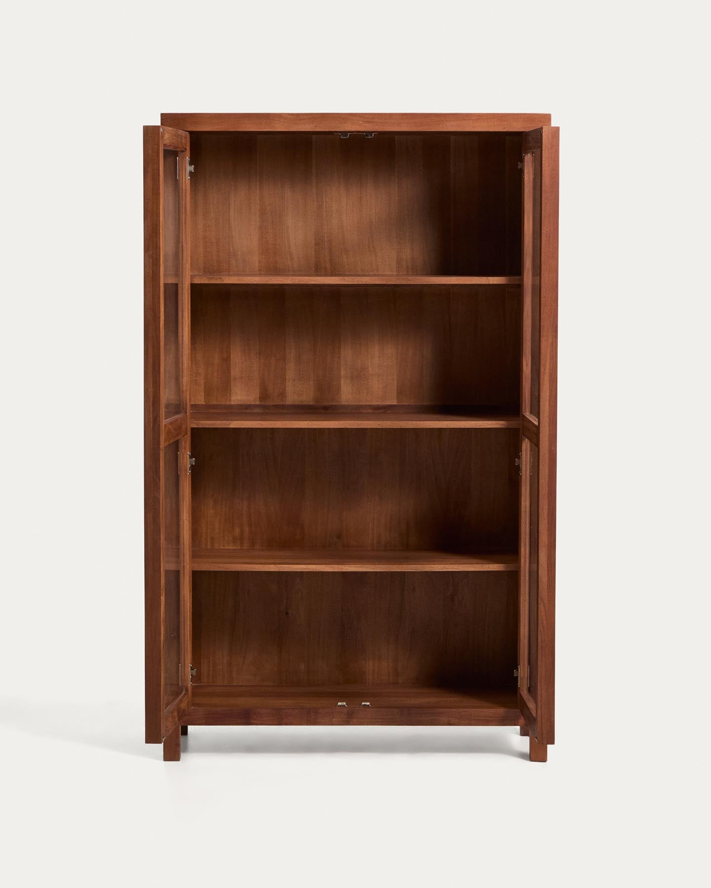Vitrine Norani aus massivem Akazienholz und Akazienfurnier 110 x 185 cm in Braun präsentiert im Onlineshop von KAQTU Design AG. Vitrine ist von Kave Home