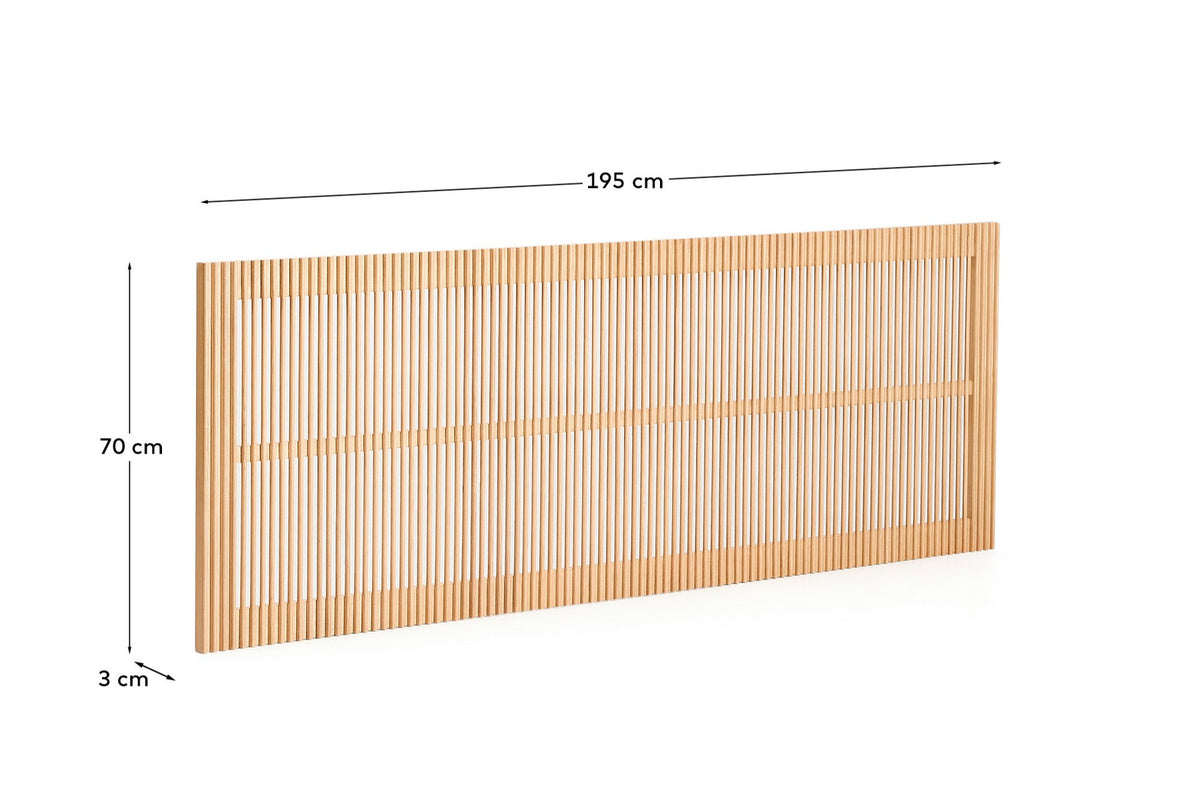 Bettkopfteil Beyla aus massivem Eschenholz für Betten bis zu 180 cm FSC 100 % in Natur präsentiert im Onlineshop von KAQTU Design AG. Kopfteile ist von Kave Home