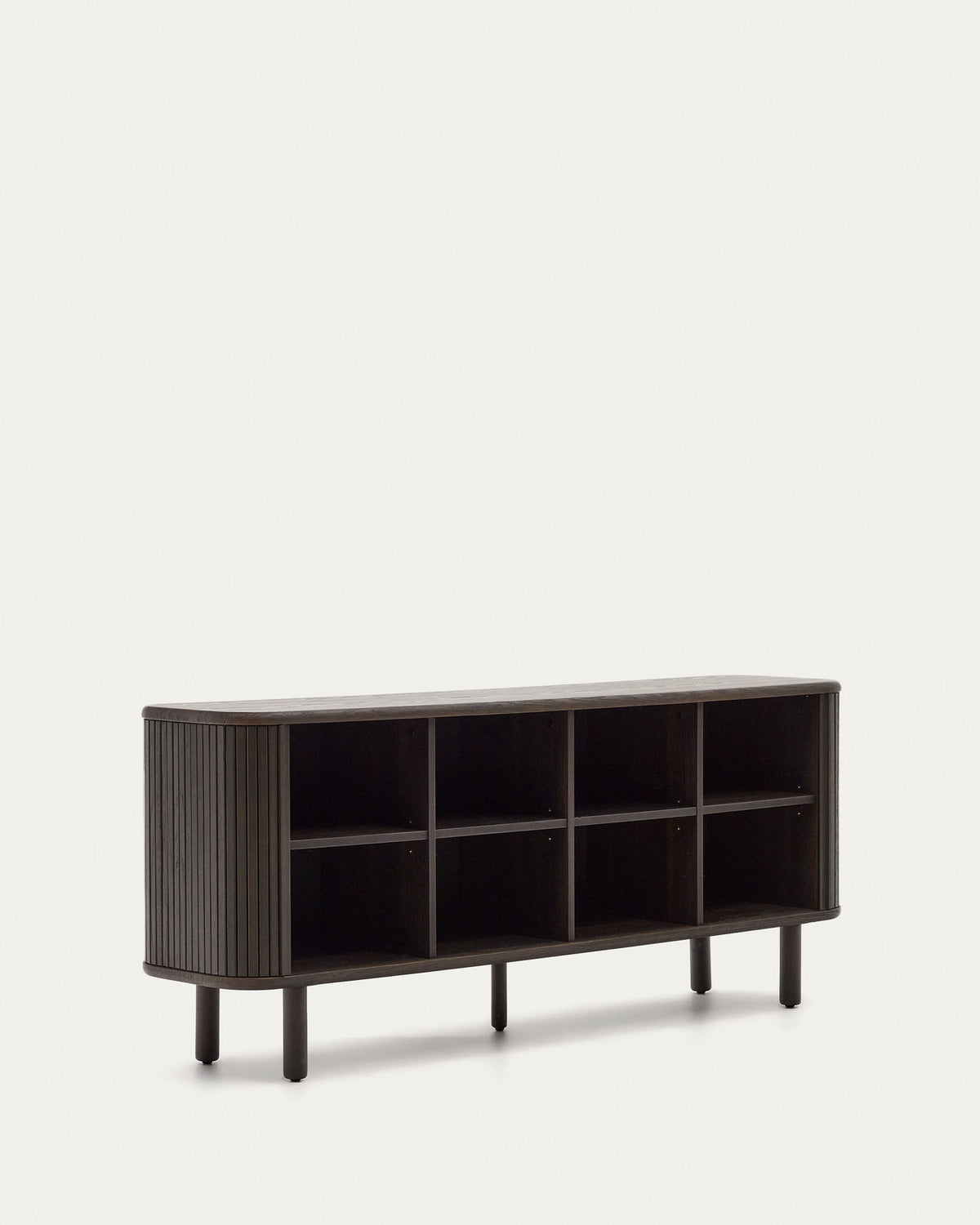 Mailen Sideboard 2 Türen aus Eschenfurnier mit dunklem Finish 180 x 75 cm in Schwarz präsentiert im Onlineshop von KAQTU Design AG. Sideboard ist von Kave Home