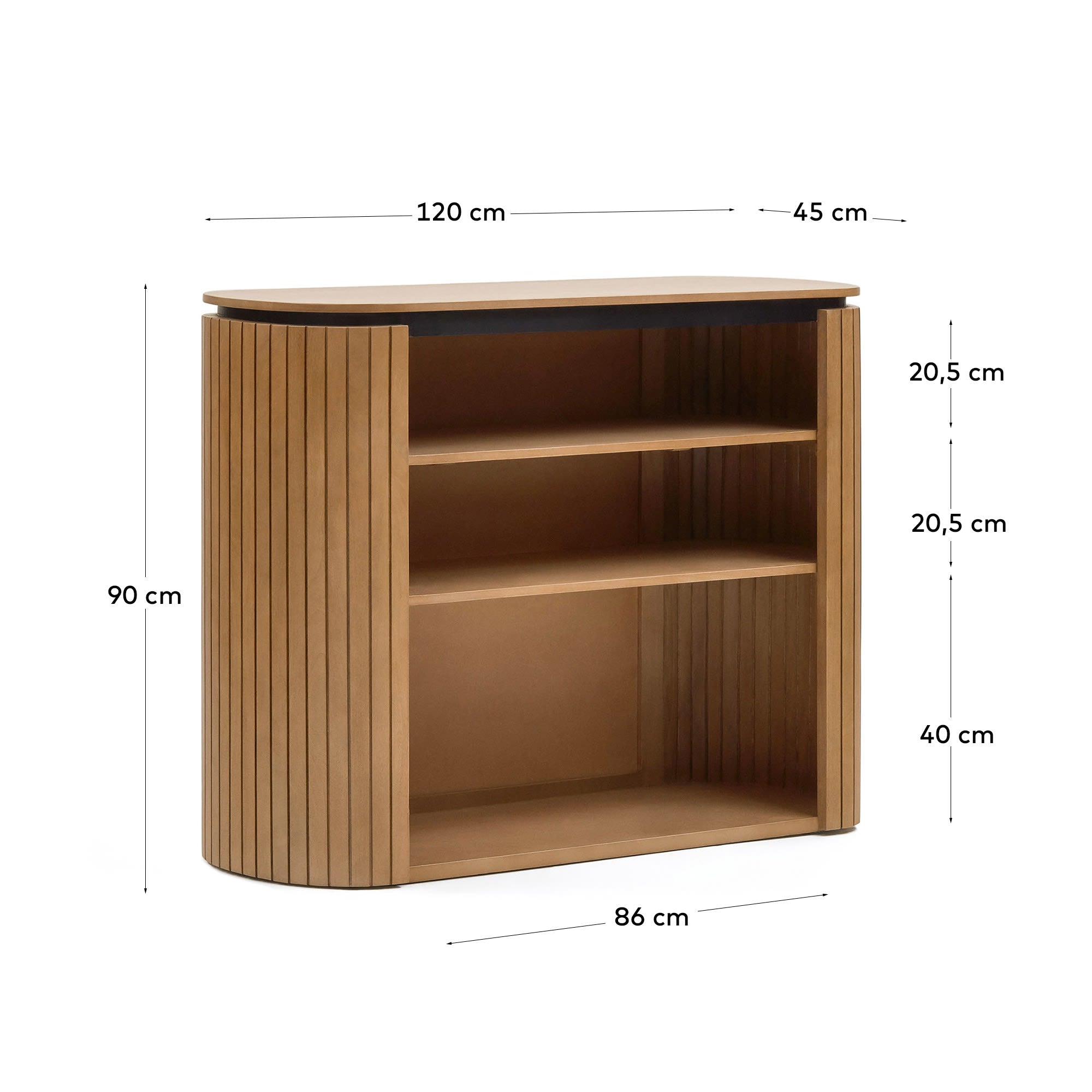 Elegantes Licia Regal aus robustem Mangoholz und schwarzem Metall, 120 x 90 cm, perfekt für stilvolle Akzente in jedem Raum.