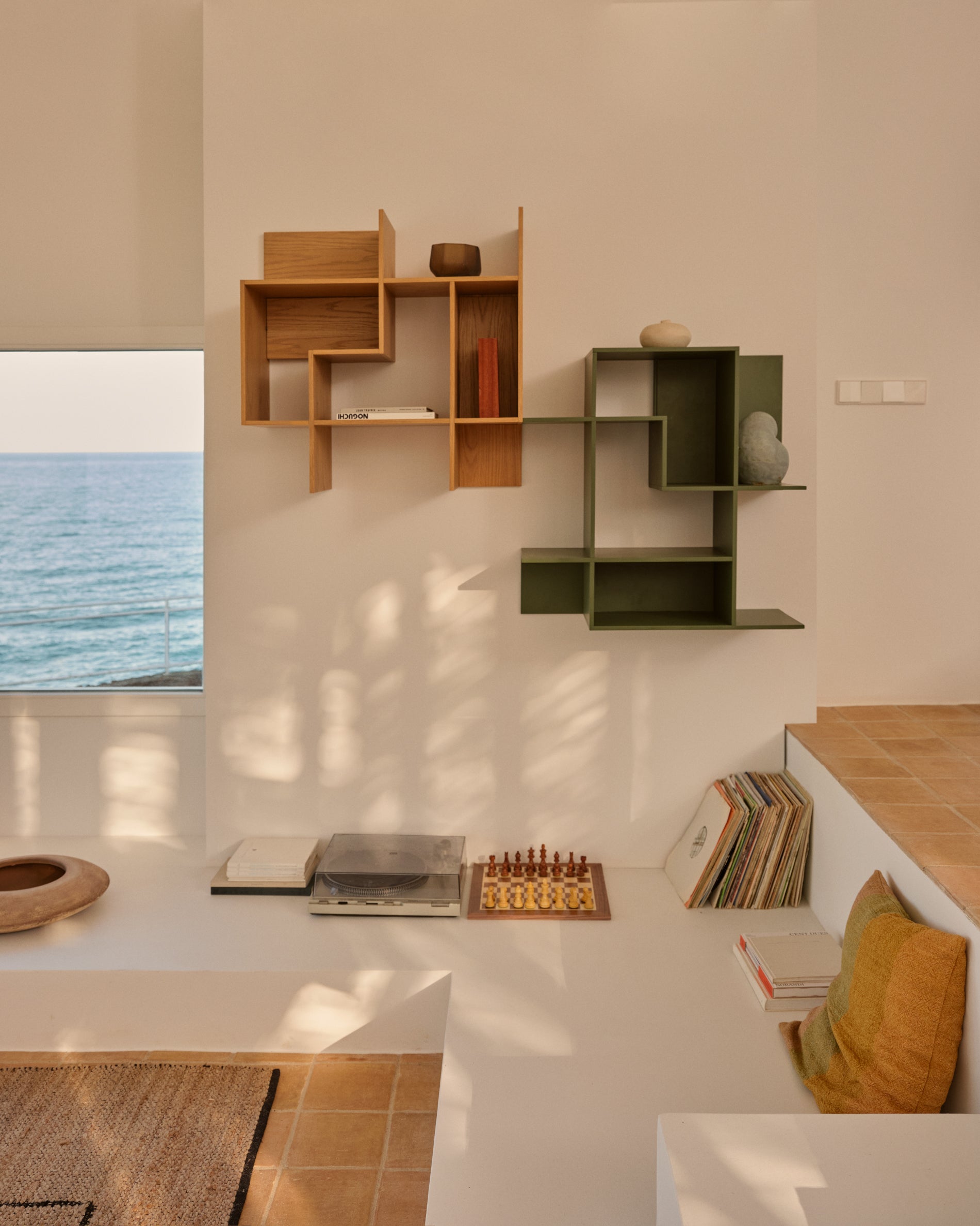 Modularregal Ina aus grün lackiertem MDF 80 x 80 cm FSC 100% in Grün präsentiert im Onlineshop von KAQTU Design AG. Wandregal ist von Kave Home