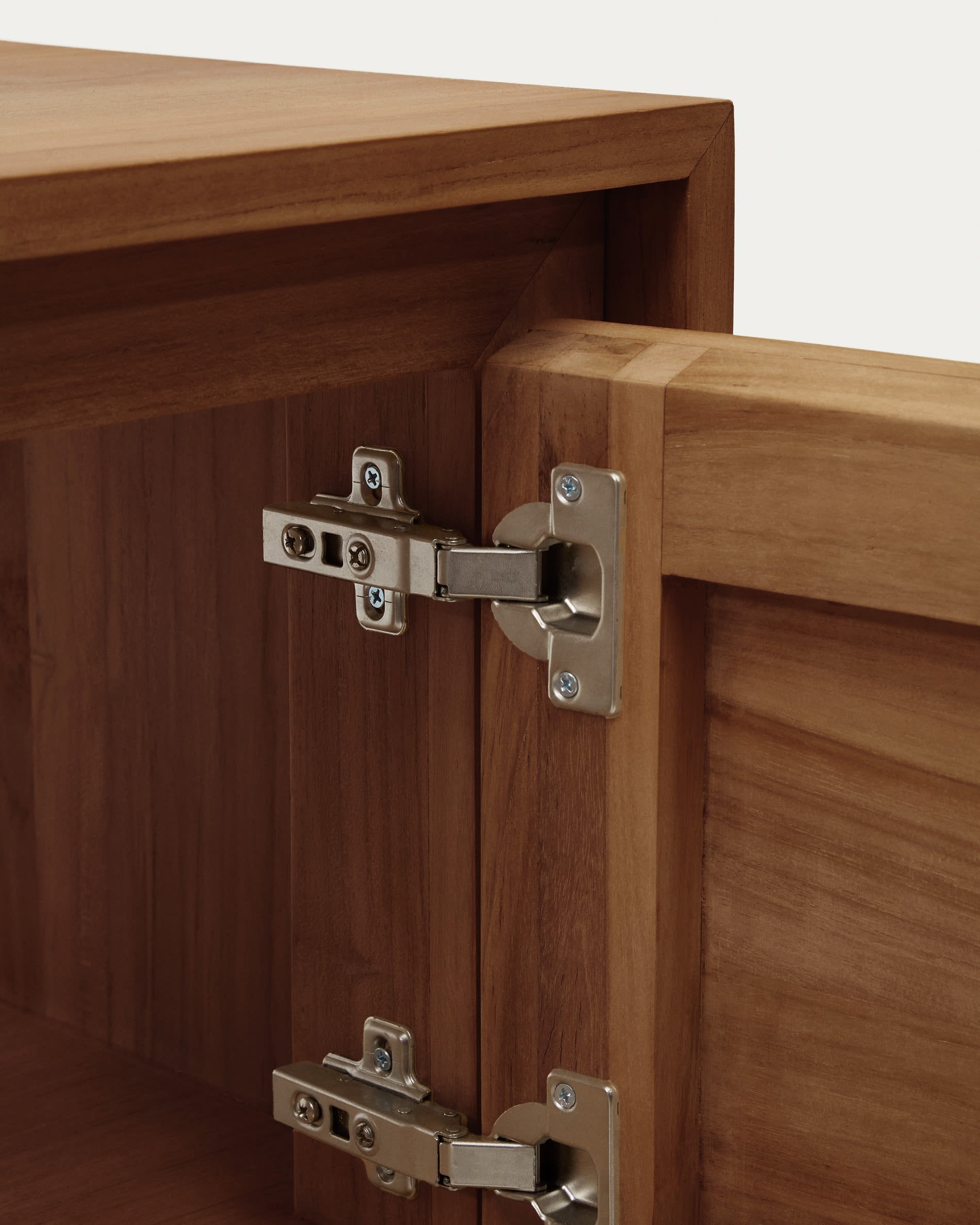 Elegantes Badezimmermöbel aus massivem Teakholz, 90x45 cm, mit natürlichem Finish, perfekt für stilvolle und funktionale Räume.
