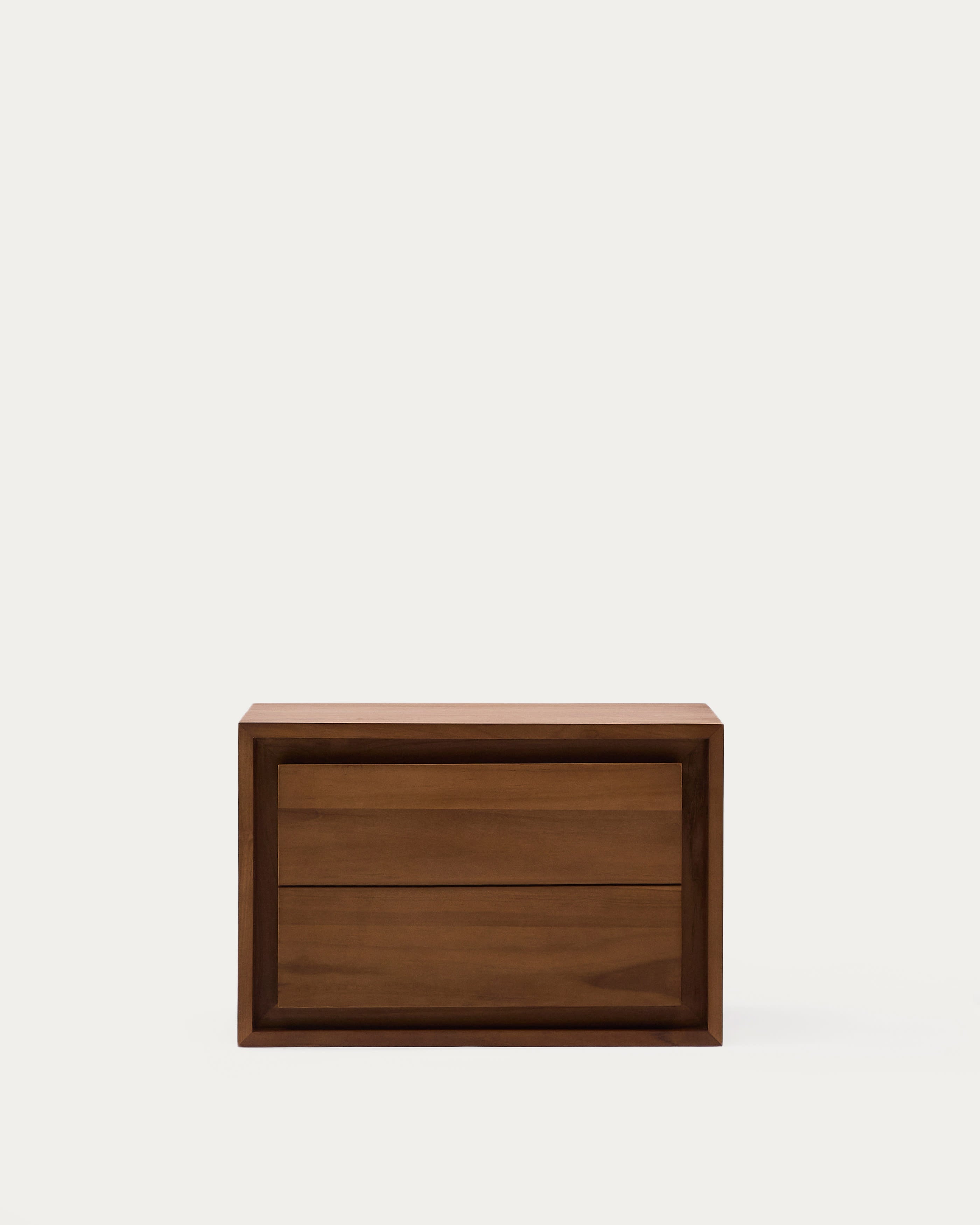 Elegantes Badezimmermöbel aus massivem Teakholz mit edlem Nussholzfinish, 60x45 cm, von Kave Home, ideal für stilvolle Räume.