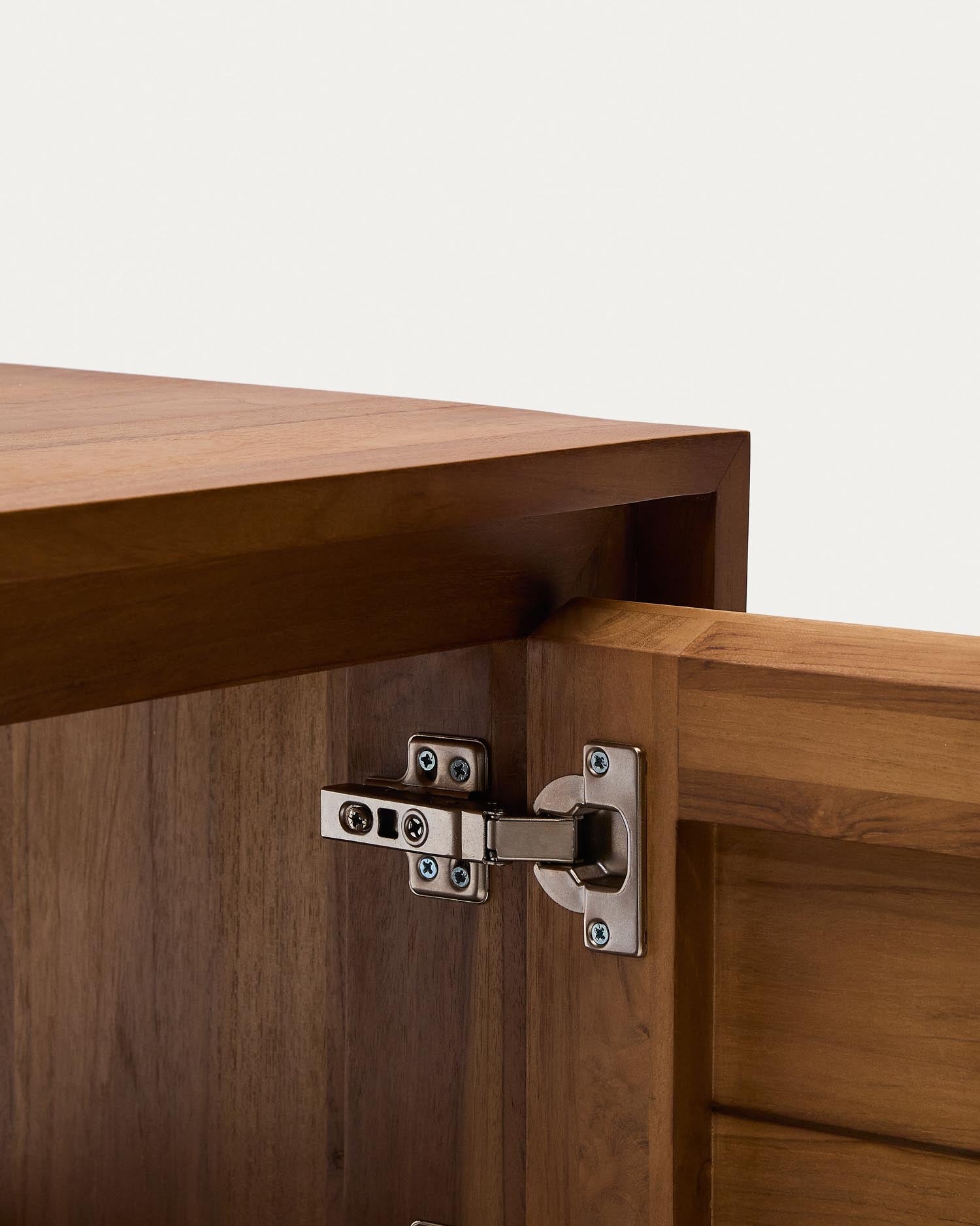 Elegantes Badezimmermöbel aus massivem Teakholz mit edlem Nussholzfinish, 60x45 cm, von Kave Home, ideal für stilvolle Räume.