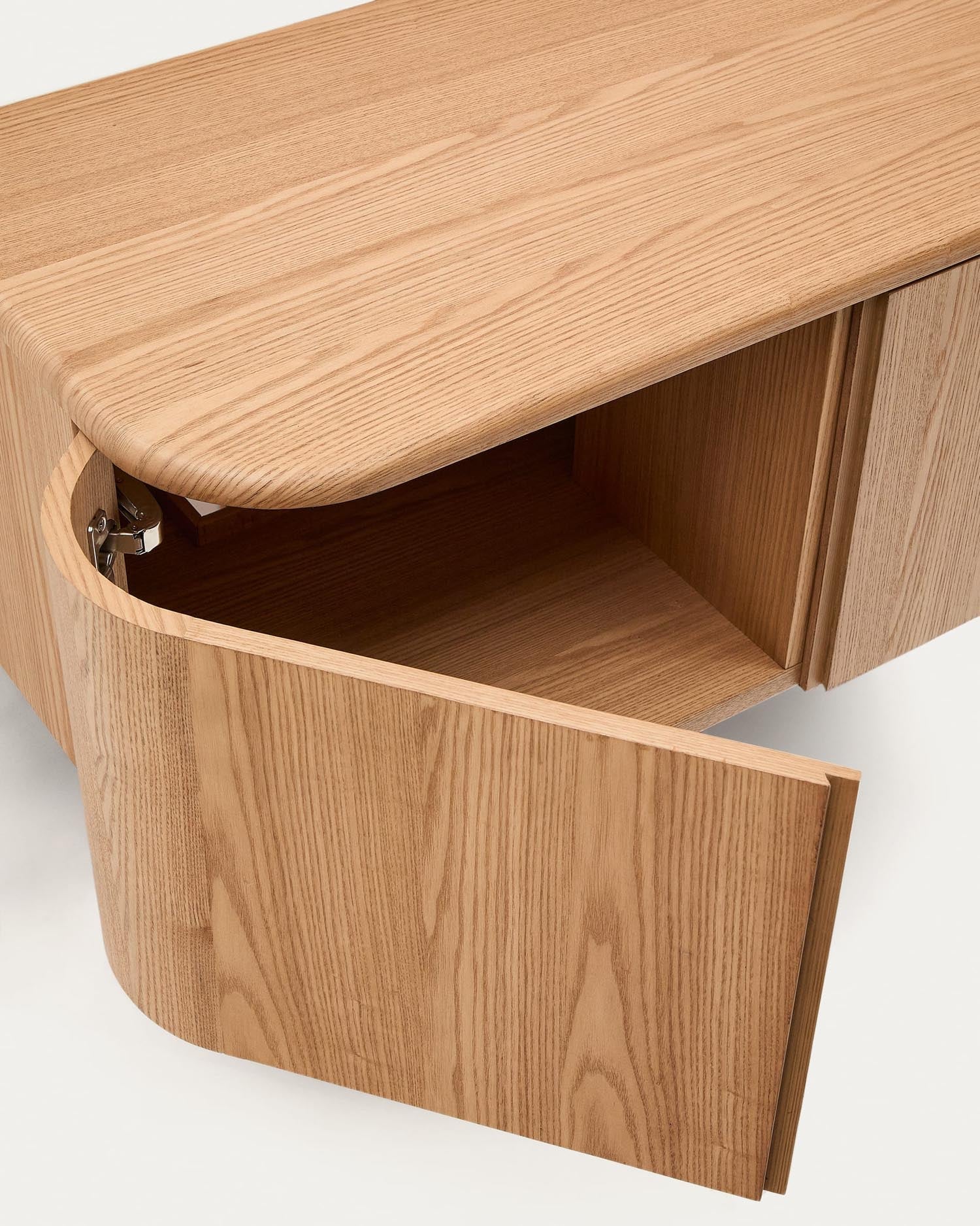 Badezimmermöbel Salaya aus Eschensperrholz, naturfarben, 90x45 cm, von Kave Home. Modernes Design, praktisch und hochwertig.
